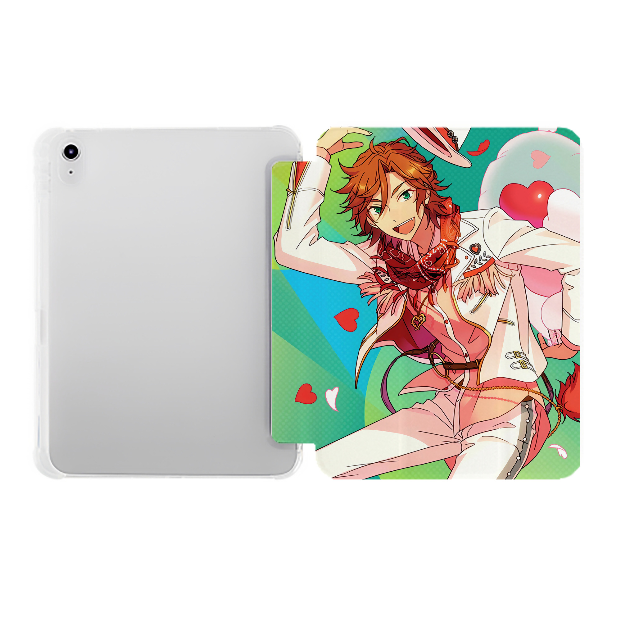 （画像用） あんさんぶるスターズ! Ensemble Stars IPad ケース ペン収納付き 三つ折りスタンド PUレザー×シリコン 対応機種9.5/10.5/10.9インチ